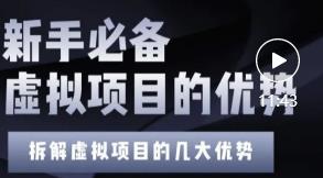 [综合资源] 拆解虚拟项目5大优势，0基础教你打造月入上万虚拟店铺！