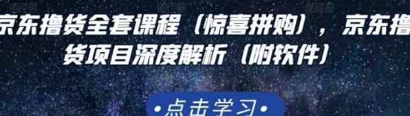 [综合资源] 京东撸货全套课程（惊喜拼购），京东撸货项目深度解析（附软件）